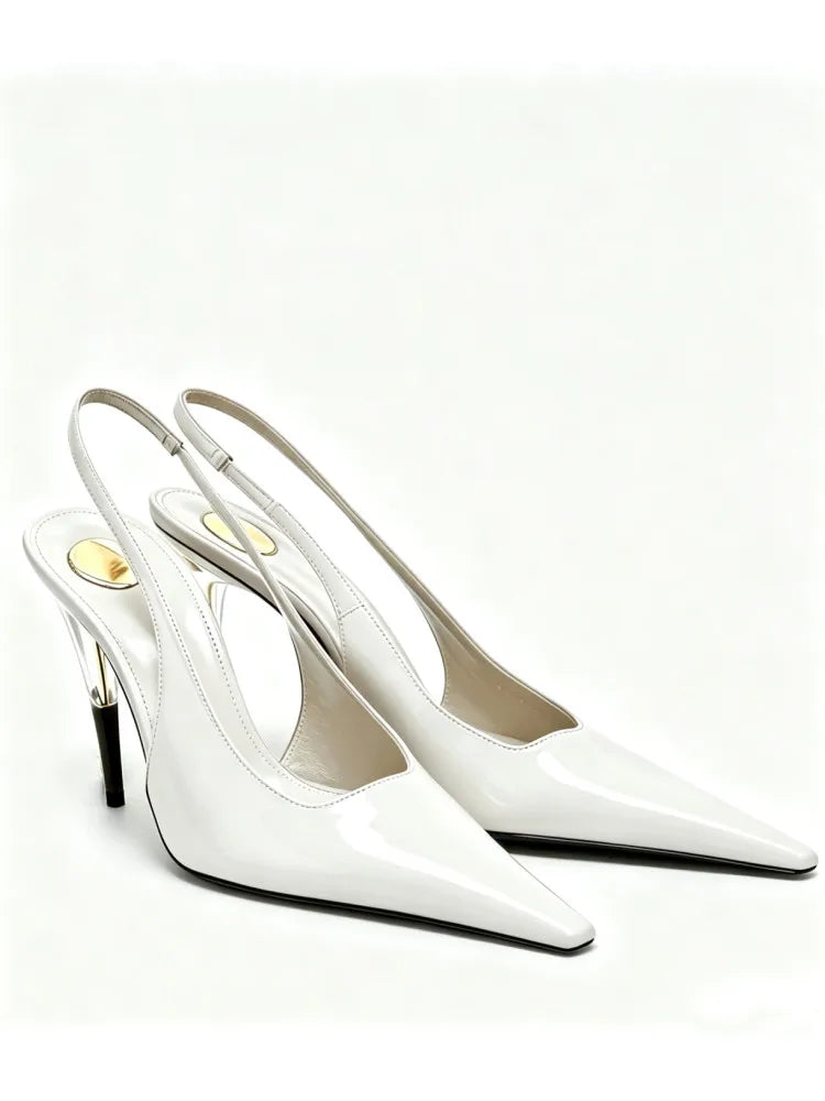 Ladies' Summer New High Heel Pointed Sandals Fashion Small Square Party Wedding Ladies' High Heel Sandals