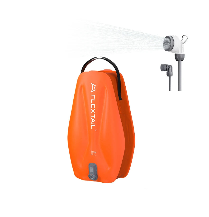 FLEXTAIL TINY SHOWER BUCKET/BAG - 20L Outdoor Water Reservoir with Built-in Pump, Automatic Dispensing, Two-Speed Adjustment