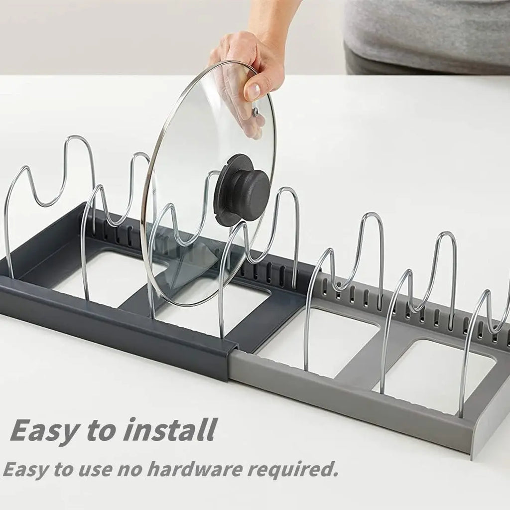 Compartments Pot and Pan Organizer Kitchen Cabinet Pantry Baking  for Cutting Boards/Plates/Baking Utensils