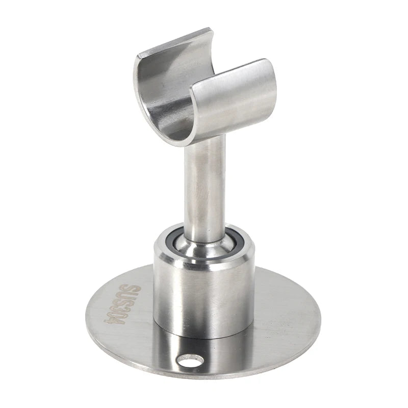 Stainless Steel Bathroom Easy Install Shower Head Holder Hotel With Screws Durable Heavy Duty Wall Mounted Home Adjustable Angle