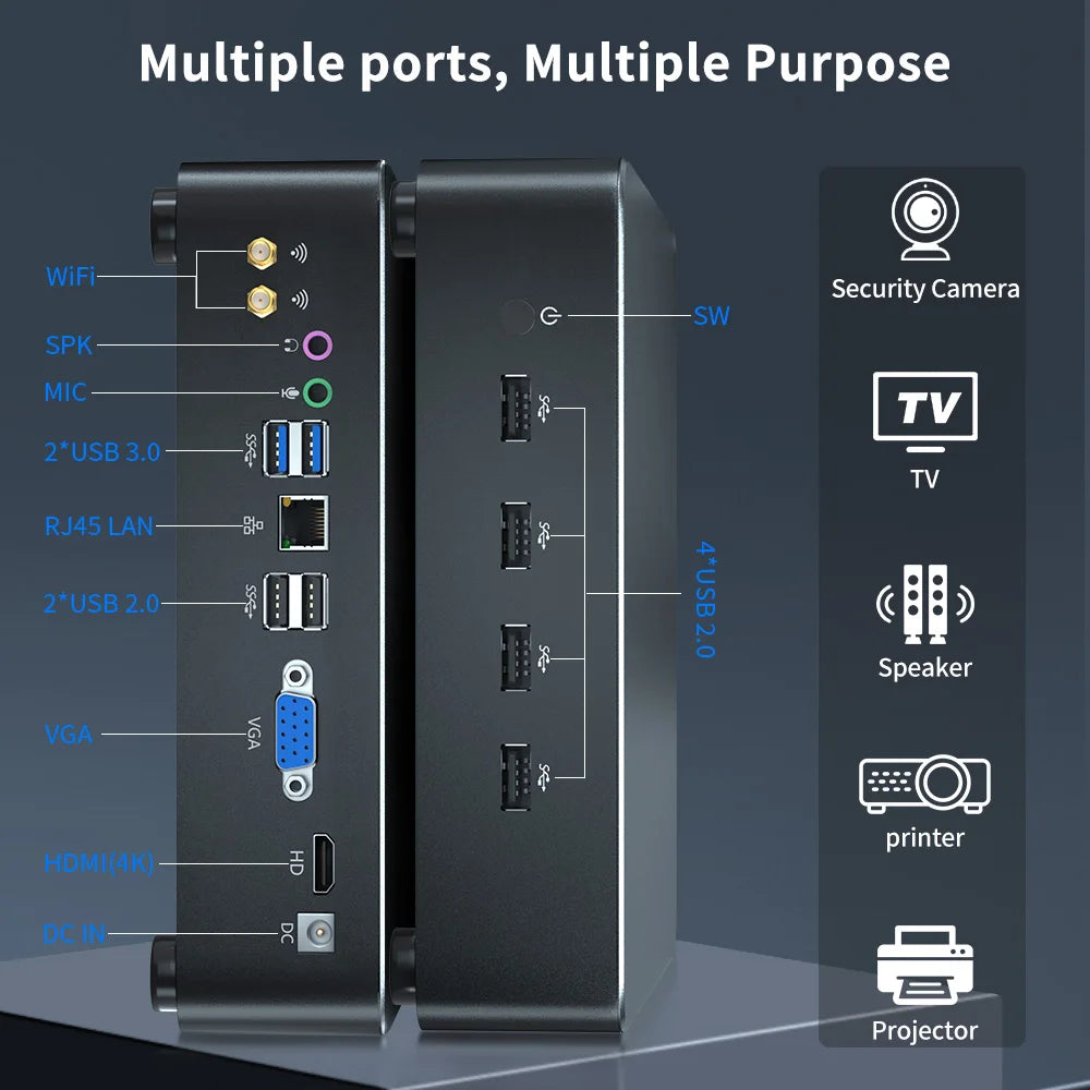 MSECORE Intel I9-11900H Mini PC Windows 11 Gaming Desktop Computer Portable PC Office HTPC Barebone System NVME 4K WIFI6E BT5.3