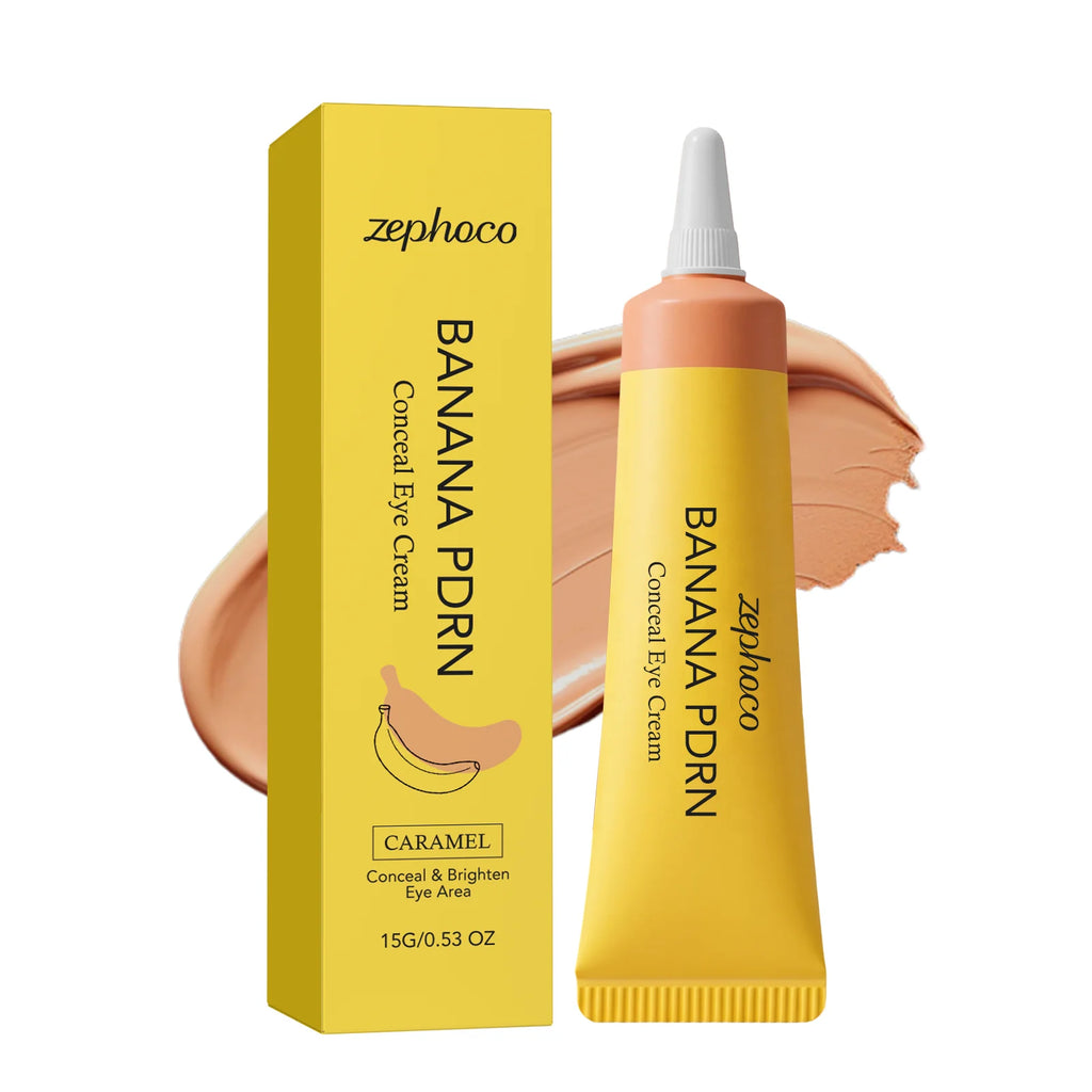 Zephoco Dark Circles Concealer Banana Pdrn Cover Blemishes Eye Brightener Lightweight Non-sticky Under-Eye Concealer Moisturizer