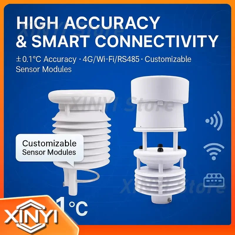 IoT LoRaWAN PV Solar Power Professional Modbus Weather Station for Automatic Wireless WiFi Solar Meteorological Station