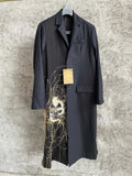 TOP-YAMAMOTO Bat and Sheep Head Five Blessings and Good Fortune Japanese Designer Collaboration Coat
