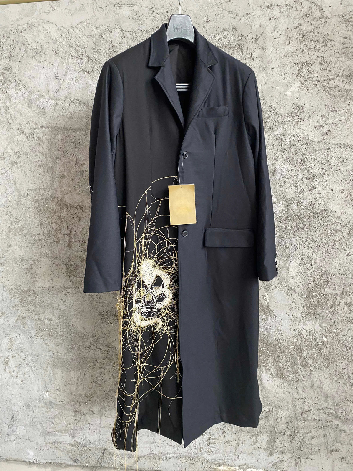 TOP-YAMAMOTO Bat and Sheep Head Five Blessings and Good Fortune Japanese Designer Collaboration Coat