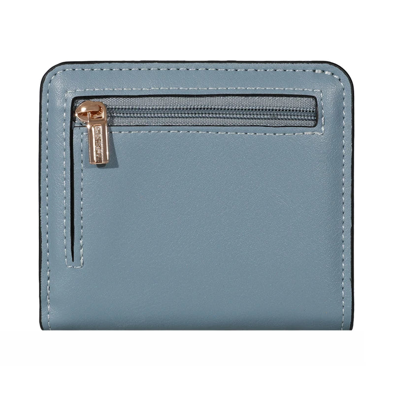 PU Minimalist Wallet - Snap Closure, Zip Pocket, Multifunctional Credit Card Holder, Casual Unisex Bag for Daily Use with