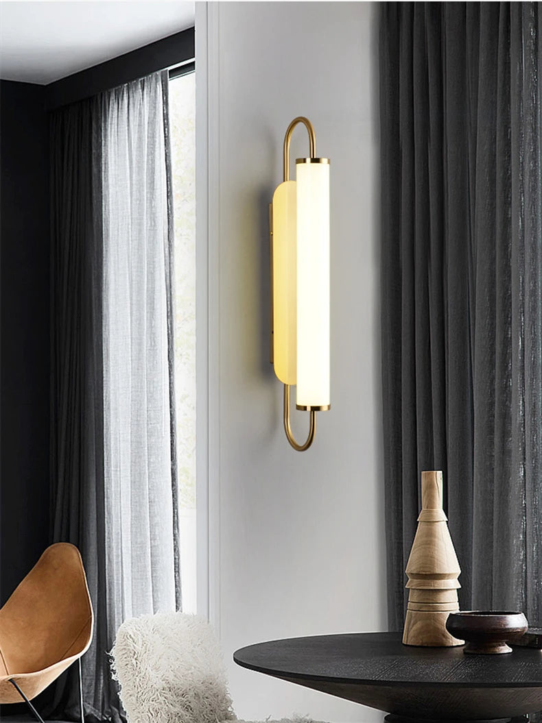 LED Modern Wall Lamps Nordic Simple Living Dining Room Bedroom Wall Light White Acrylic Indoor Home Decor Stairs Lights 90V-260V