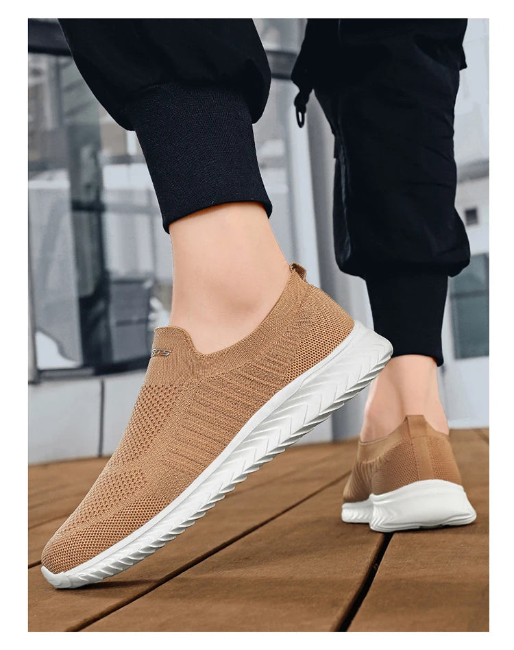 Men Vulcanize Shoes Mesh Men Shoes Lightweight Comfortable Men's Sneakers 2025 Autumn Fashion Slip on Flats Shoes Male Loafers