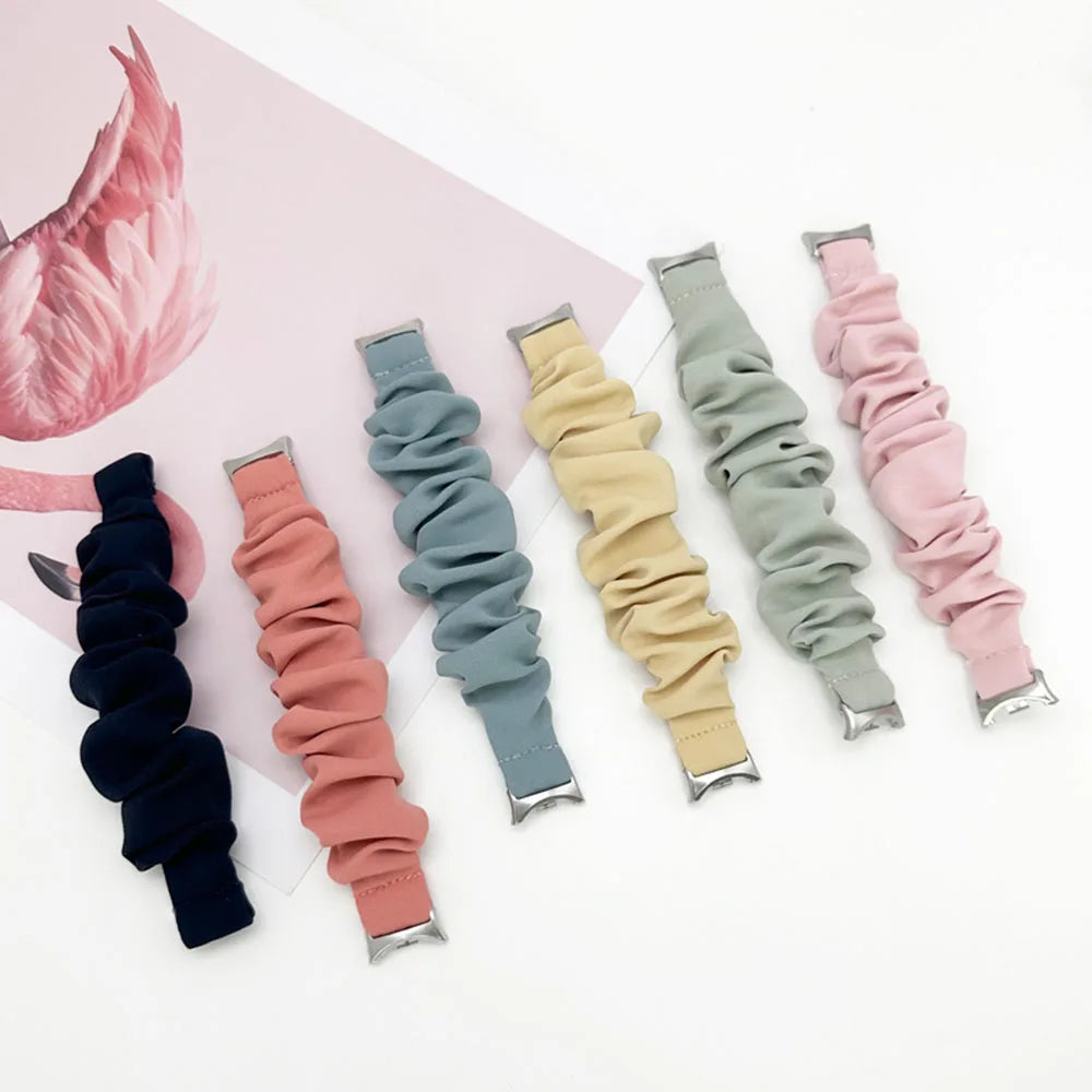 Scrunchie Strap for Xiaomi Mi Band 10 8 9 Smart Wristband for Women Stylish Watch Bracelet for Xiaomi Smart Band 8/9/10 Elastic