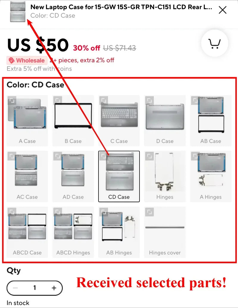 For HP 14-CF 14-DF 14-DK 14-DP 14S-CR 14S-CF 240 G8 245 G8 340 G5 TPN-I130 I135 LCD Back Cover Bezel Palmrest Bottom Case Gray