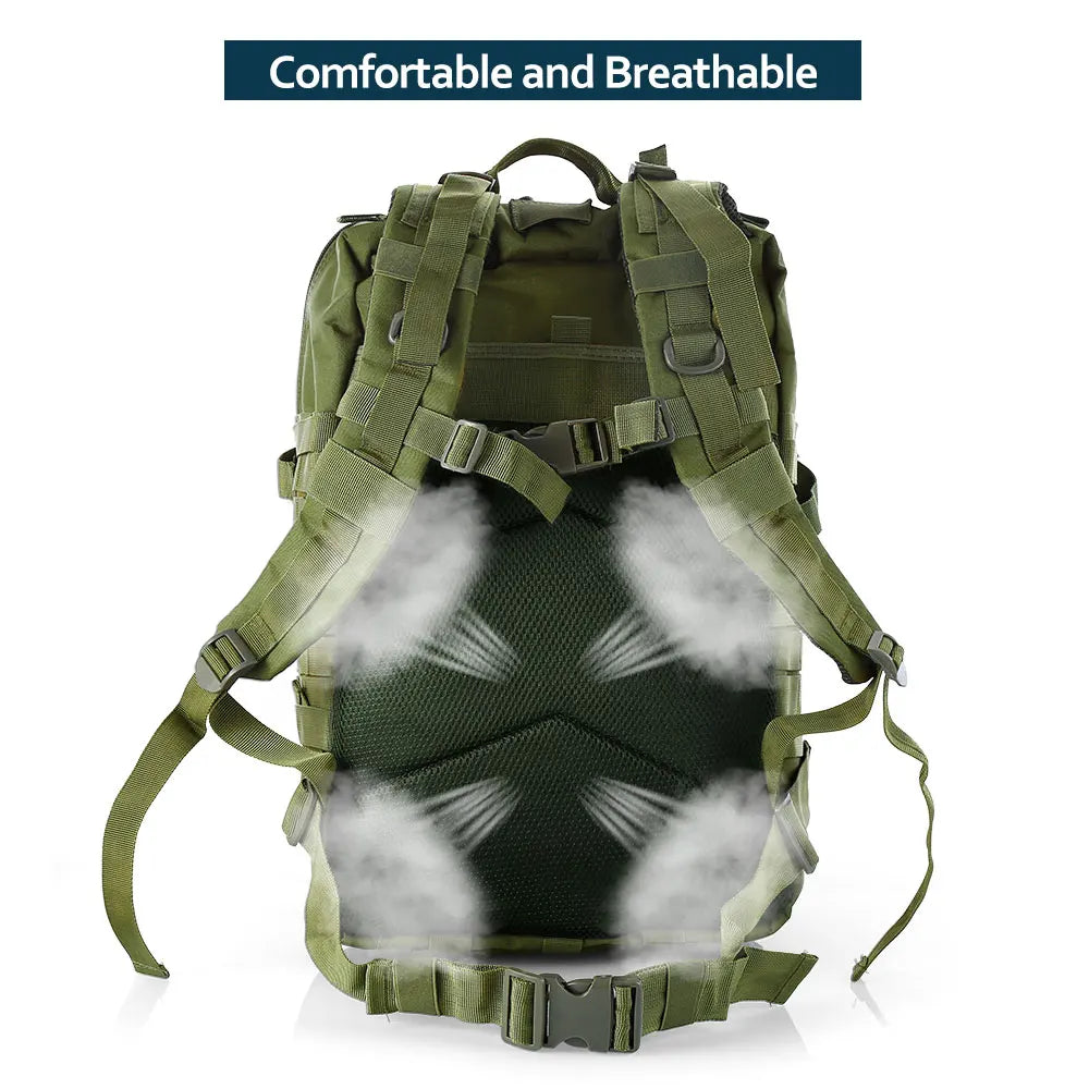 50 Liters Outdoor Tactical Dual Shoulder Large 3P Backpack Backcountry Cycling Sports Backpack Travel Attack Camouflage Multi-Fu