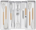 Kitchen Silverware Drawer Organizer Expandable Utensil Tray Adjustable for Spoons Forks Knives Flatware and Cutlery Organizer