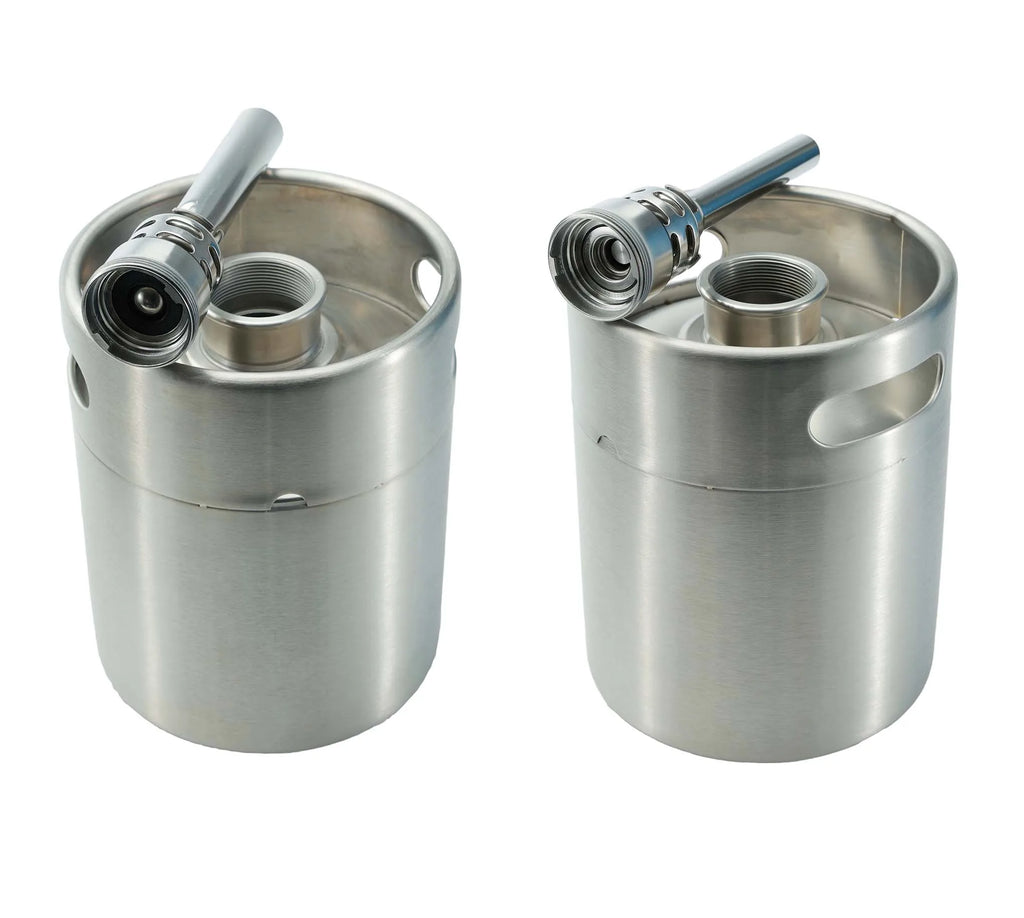Mini Keg 5L/128OZ with Type S/D Spear Single Wall Portable Works Craft Beverage Kombucha Nitro Coffee Seltzer