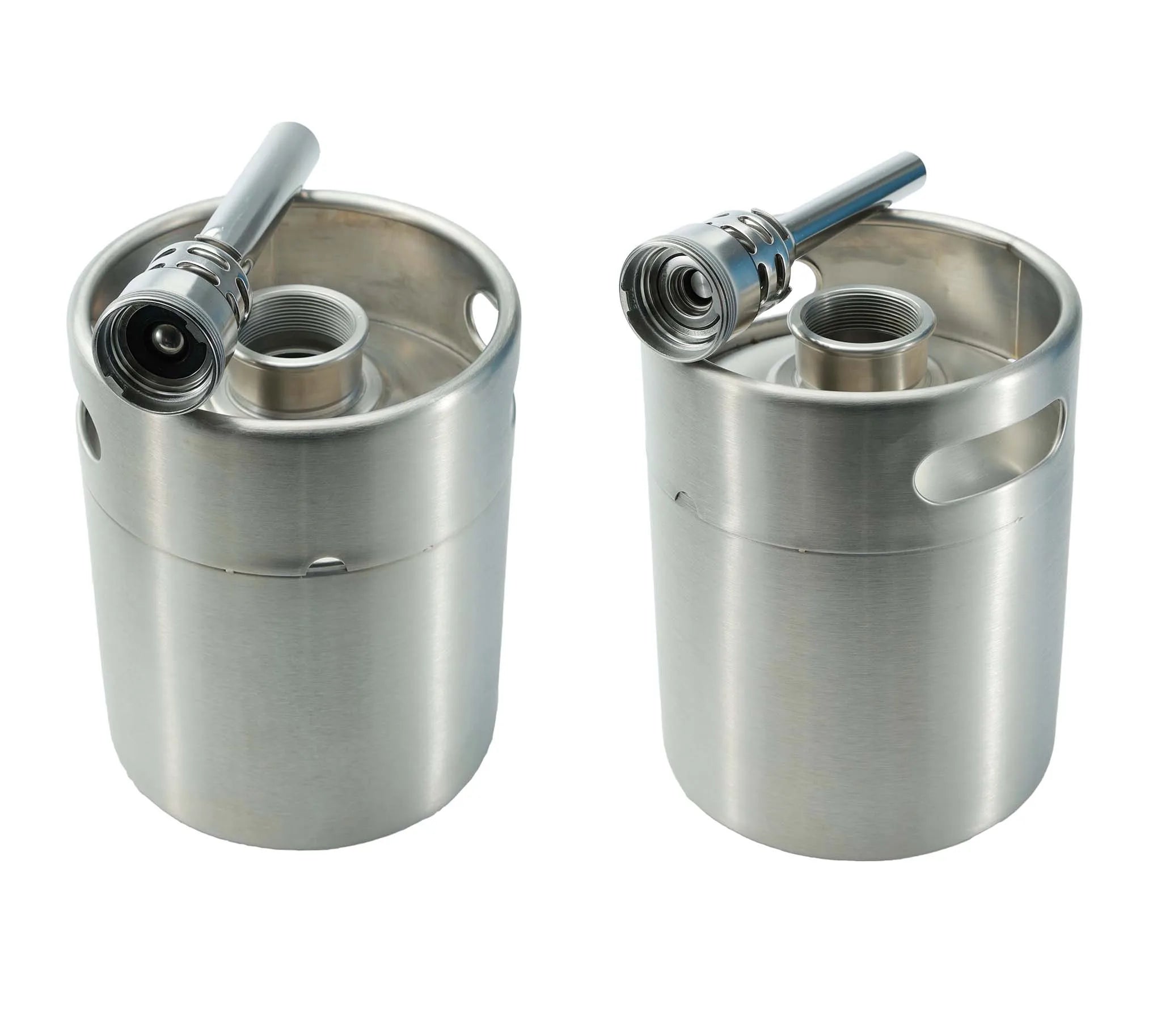 Mini Keg 5L/128OZ with Type S/D Spear Single Wall Portable Works Craft Beverage Kombucha Nitro Coffee Seltzer