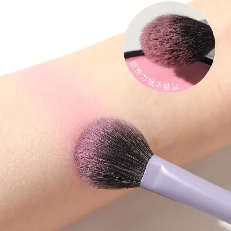 GUOXIAONIU Purple Blusher Brush Foundation Contour Eye Shadow Brush Makeup Tool Ultra Soft Make Up Highlight Brow Shadow Brush