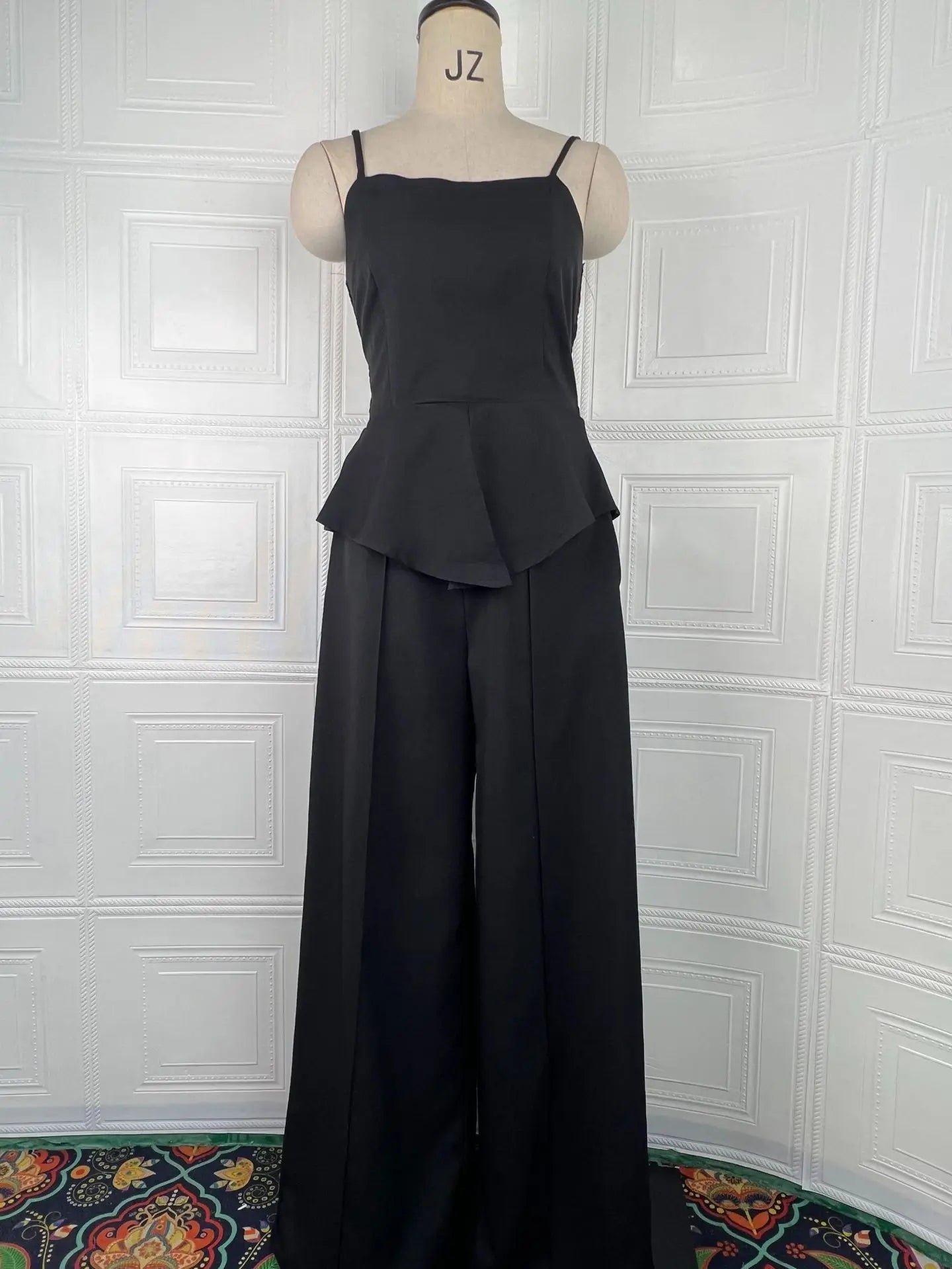 Pant Set Women 3 Piece Sets Lapel Full Sleeve Blazers Plain Sling Top Wide Leg Long Pants Splice Y2k Streetwear Work Summer 2026