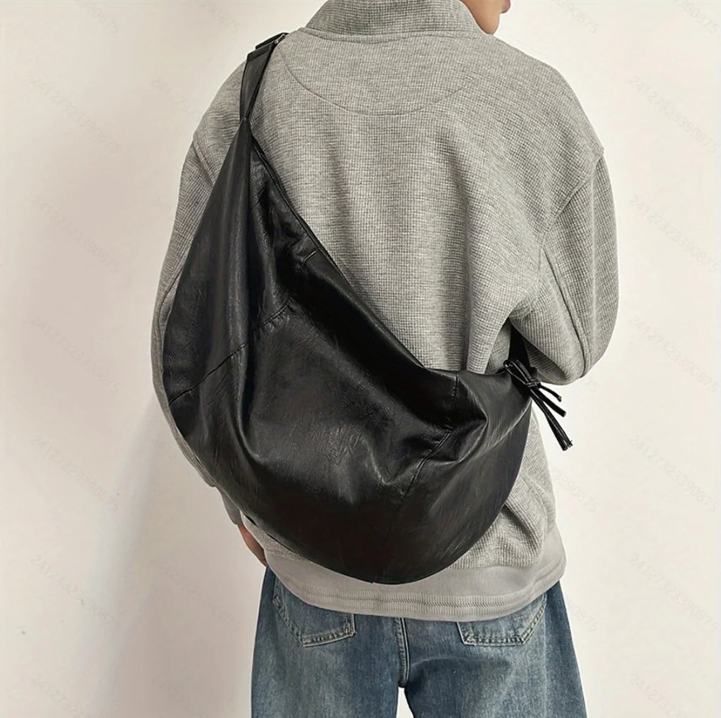 Men's Crossbody Bag Casual Versatile Fashionable Large Capacity Waist Bag Simple Lightweight Outdoor Sports Backpack