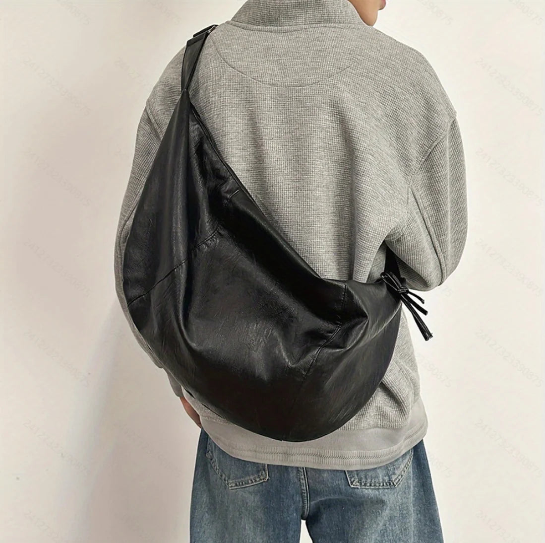 Men's Crossbody Bag Casual Versatile Fashionable Large Capacity Waist Bag Simple Lightweight Outdoor Sports Backpack