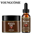 YOUNGCOME Batana Oil & Rosemary Oil Hair Care Set: 2-Piece Nourishing Hair Mask & Serum for Gentle Scalp Support