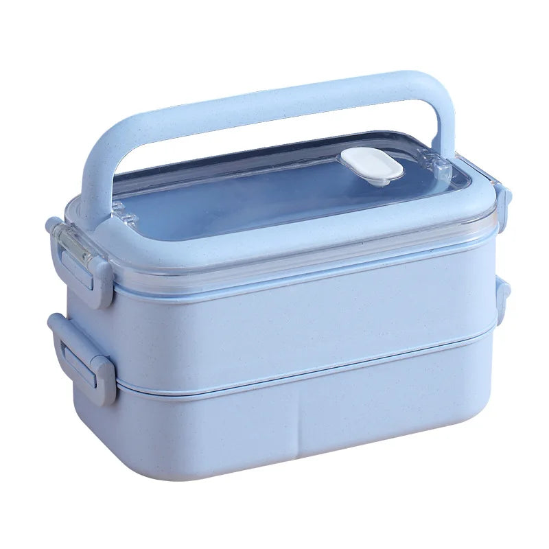 Kitchen Home Microwave Lunch Box Wheat Straw Dinnerware Food Storage Container Children Kids School Office Portable Bento Box