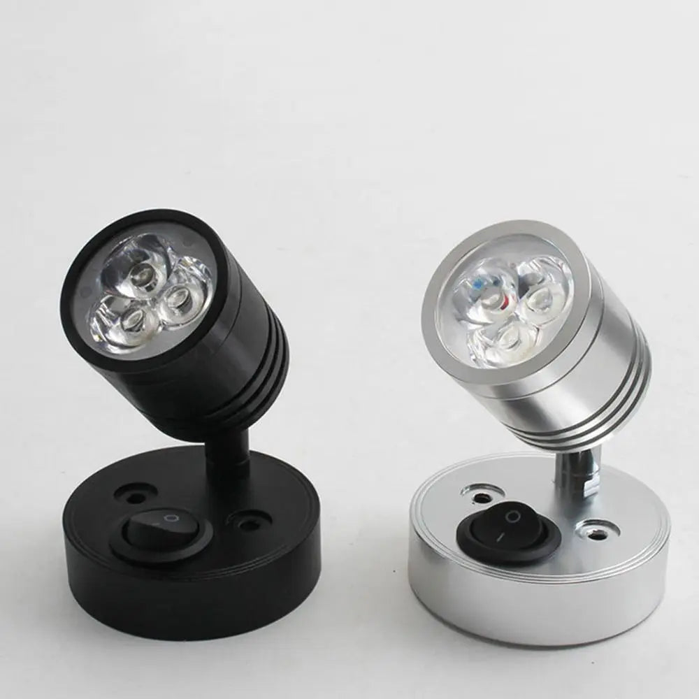 Durable Wall Mounted Reading Lamp Touch Switch Adjustable RV LED Light Swivel Head Caring Eyes Wall Lighting Boat