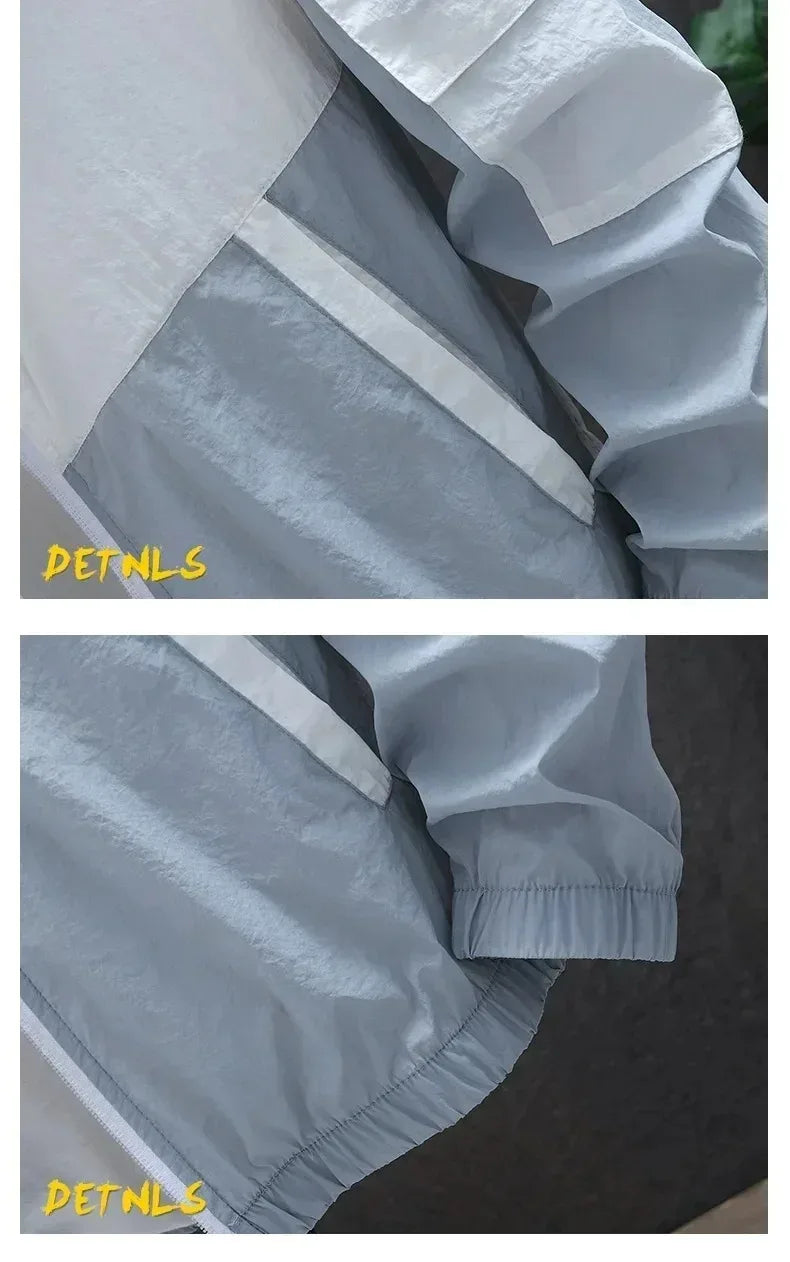 Men's Sun Protection Clothes Jackets Motorcycle Summer Ultra-thin Windproof Ice Silk Windbreaker Male UV Resistant Jacket Coats