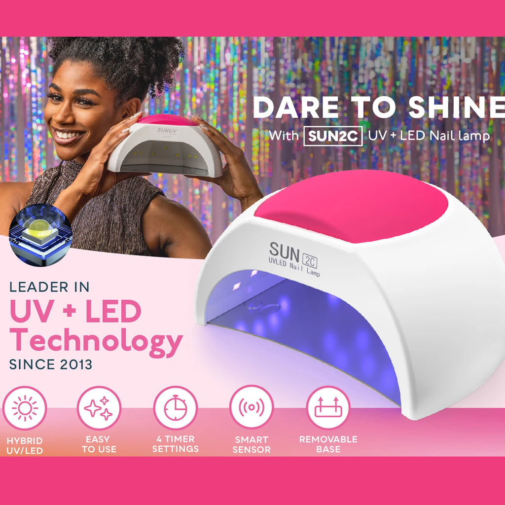 YIKOOLIN SUN2C 48W UV Nail Lamp Gel Polish Dryer LED Manicure Pedicure Light Nail Art Machine for Salon Use
