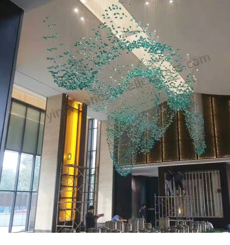 Modern Hanging Lights Hotel Lobby Chandelier Indoor Living Room Pendant Modern Chandelier Ceiling Hanging Lamp.