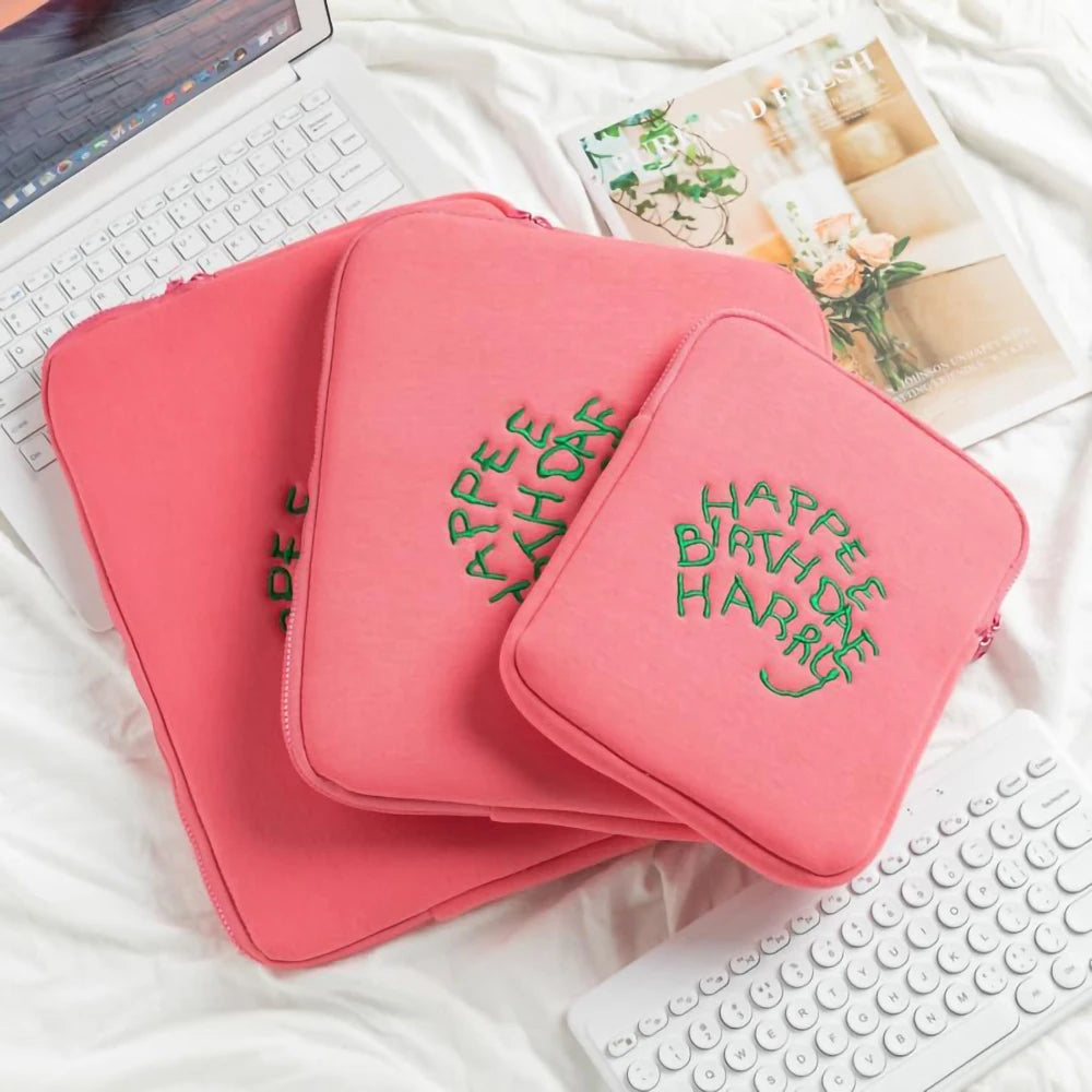 Pink Laptop Case Laptop Sleeve for MacBook Air/Pro 13-15.6Inch for Xiaomi/Dell,Cute Shockproof Tablet Sleeve IPad Case 9-11 Inch