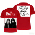 Rock band T-shirt Summer men's women's T-shirts The Beatles printed T-shirt Hip hop round neck T-shirt Breathable sports T-shirt