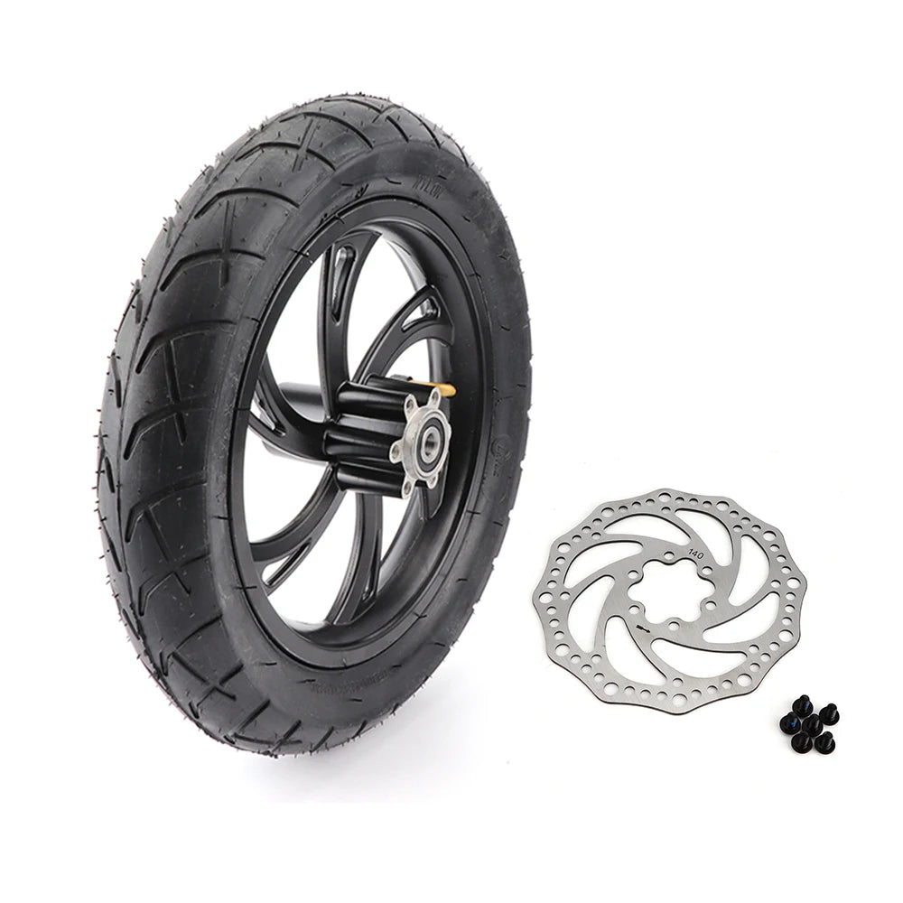 Electric Scooter 12 inch Inflatable Wheel E-bike Folding Bicycles 12 1/2X2 1/4 Tire Inner Tube Aluminum Rim 140mm Brake Disc Kit