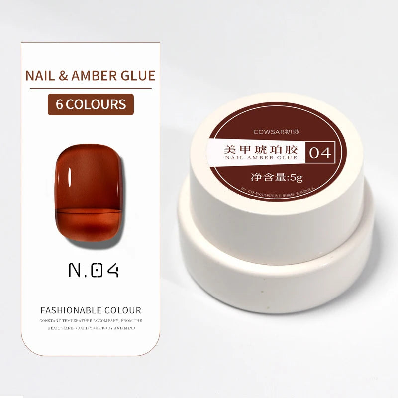 1/6color 5g Amber Brown Gel Nail Polish Set Y2K Autumn Winter Gradient Leopard Jelly Nail Gel Semi Permanent Soak Off Varnish