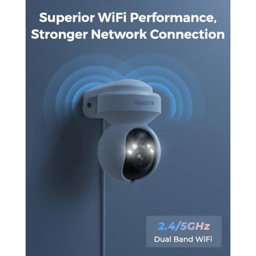 Home Hub for outdoor use with wired E1 Plus WiFi doorbell, white metal housing, 5MP camera, 24/7 offline recording via local st