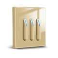 Wall Switch Light Switch 1 2 3 4 Gang Piano Button 1 Way 2 Way White Black Gray Gold Tempered Glass Panel L6