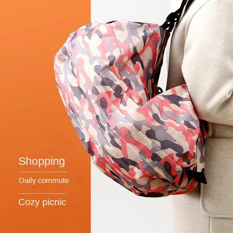 Portable Shopping Bag Large Capacity Foldable Storage Shoulder Bag Travel Handbags With Handle Outdoor EDC Camp Beach Bag