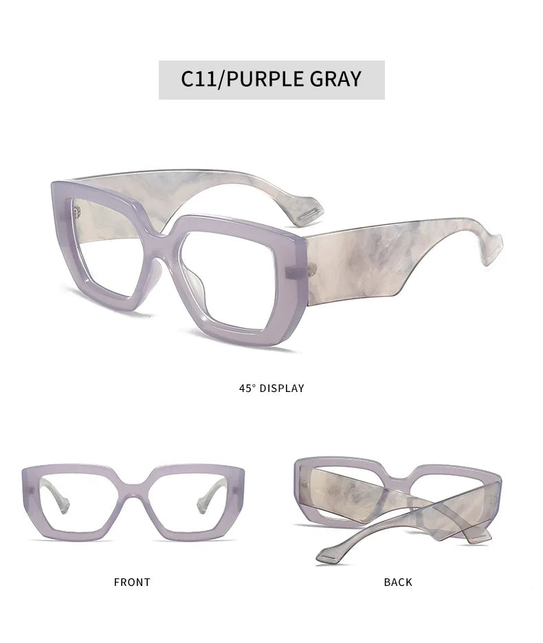 Square Reading Glasses For Women Optical Lens Prescription Men's Eyeglasses Big Thick Frames Presbyopic Eyewear Trendy