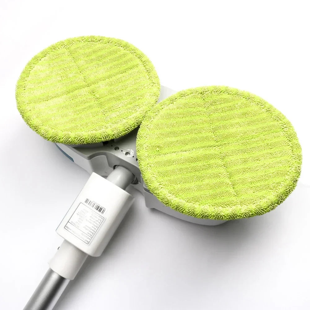 6PCS Round Wrapping Green Mopping Cloth 16cm Electric Mop Replacement Cloth Microfibre Pads Suitable For Hurricane Floating Mop