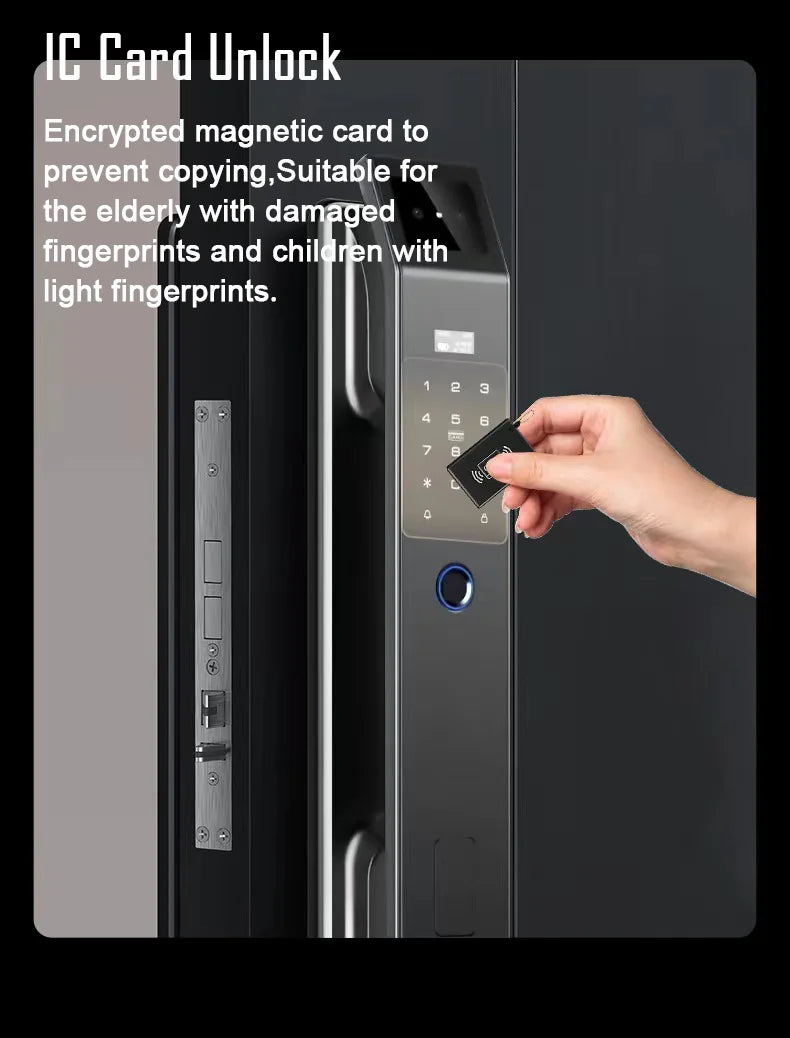 Tuya 3D Face Recognition Unlock Digital Password Door Lock With Camera FIngerprint Password Unlock Keyless Electronic Lock