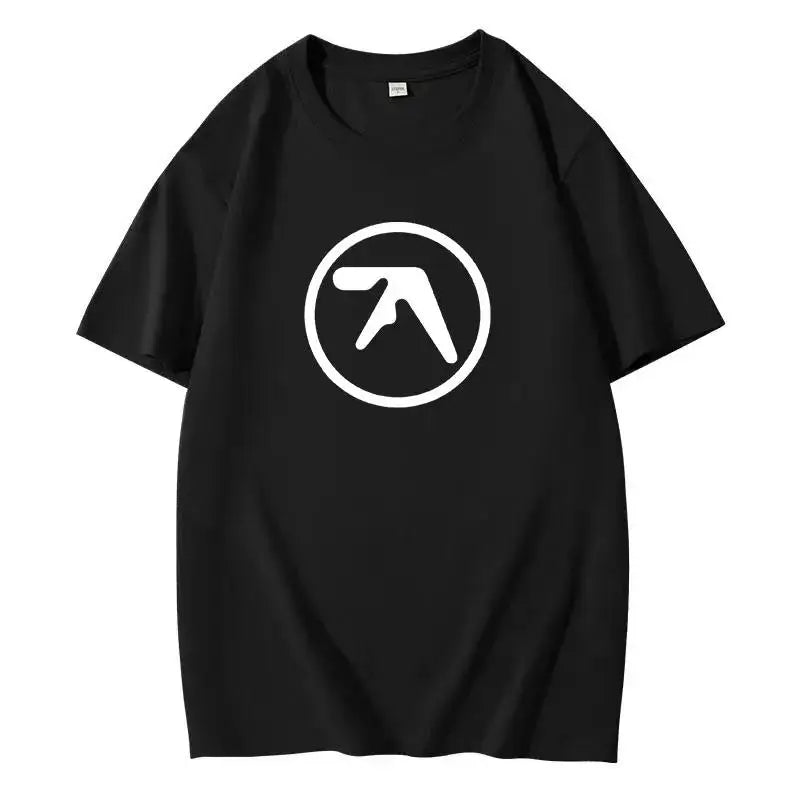 2025 Men's Black T-Shirt Men T Shirt Print Cotton Short Sleeve T-shirt Male Funny Present Fashion Aphex Twin Short Sleeves