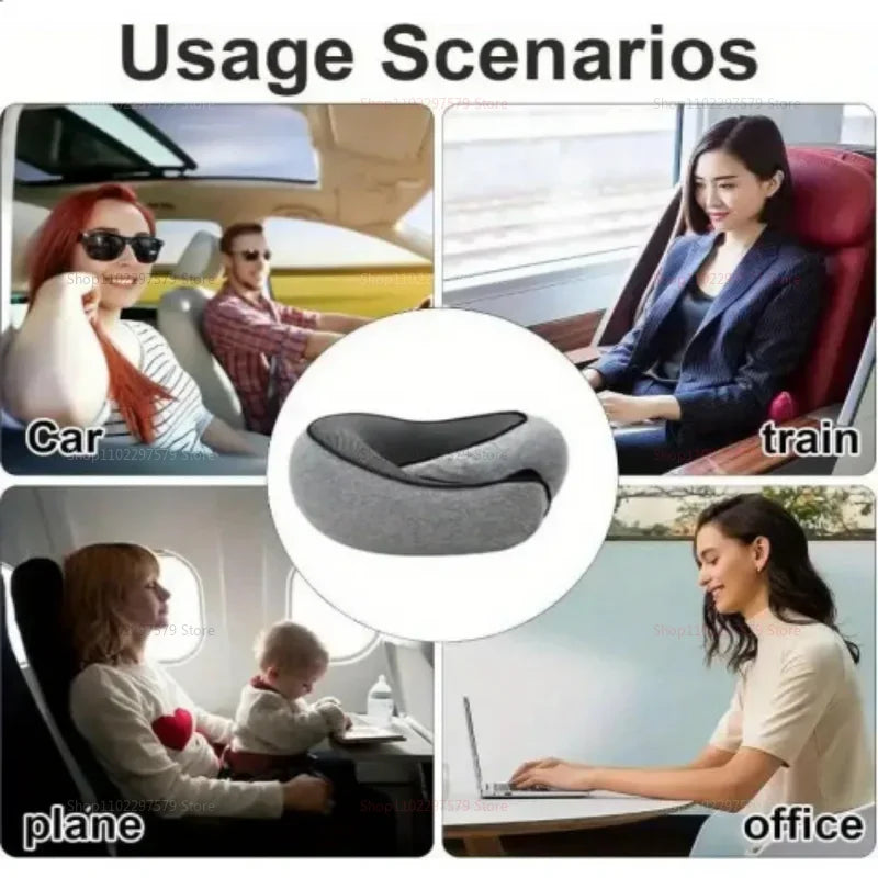 Portable U-shaped Pillow Memory Foam Snail Pillow Soft Noon Break Sleep Pillows Travel Neck Support Travel Neck Pillow