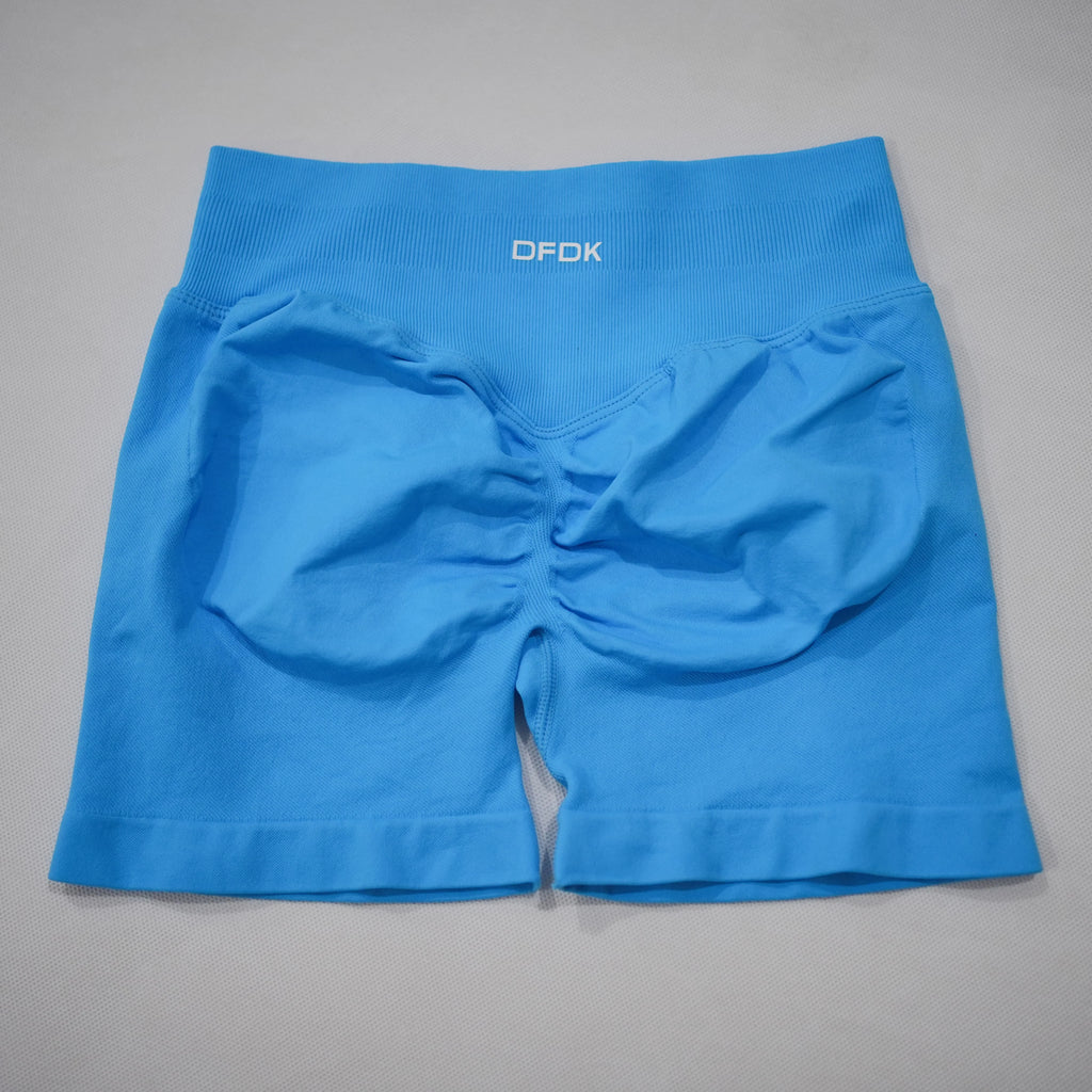 DFDK Women High Waist Yoga Shorts Scrunch Butt Lift Squat Proof Push Up Workout Shorts Gym Running Fitness Athletic Shorts