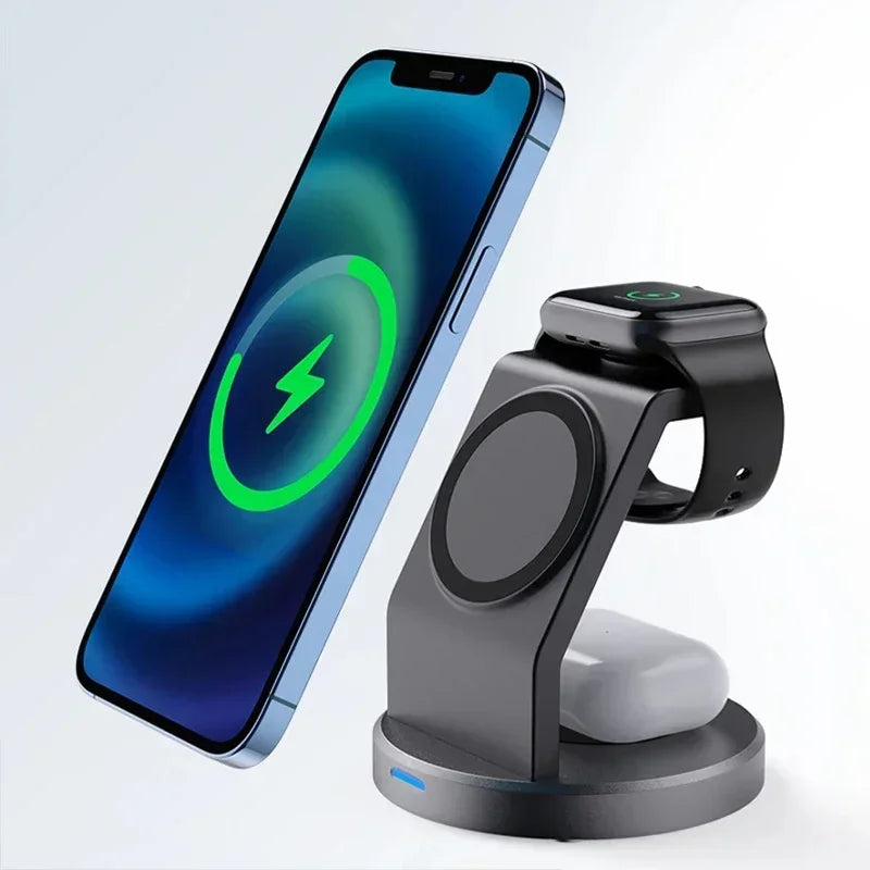 Wireless Charger Stand PFor iPhone 17 16 15 14 13 12 Pro Max Apple Watch 8 7 6 AirpodsMagnetic ad Fast Charging Station Dock