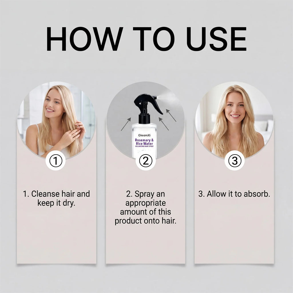 Rosemary & Rice Water Hair Spray Made with 100% Natural Extracts  Lightweight Non-Greasy Formula For Softer Smoother-Looking Hai
