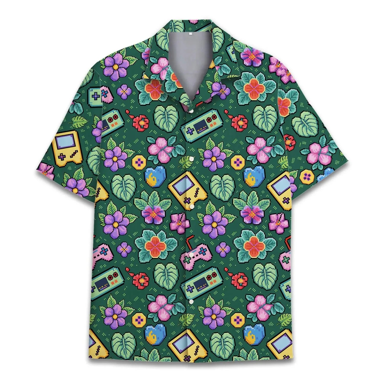 Retro Disco Music Cube Hawaiian Shirts For Men Galaxy Pop Skateboard Mens Hawaiian 80s 90s Shirts Short Sleeve Hip Hop Shirts