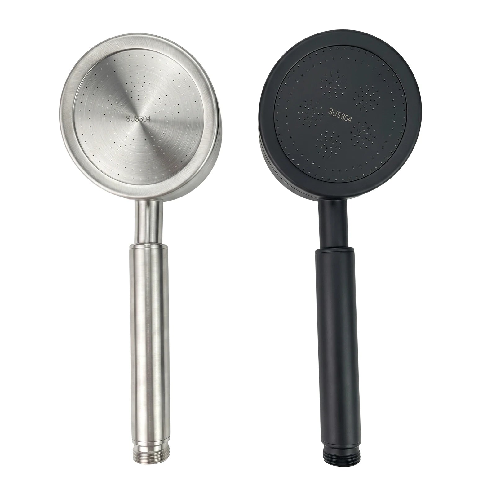 304 Stainless Steel Handheld Shower Head  High Pressure Booster   Universal Connector  Bathroom Shower Sprayer for Home Bath