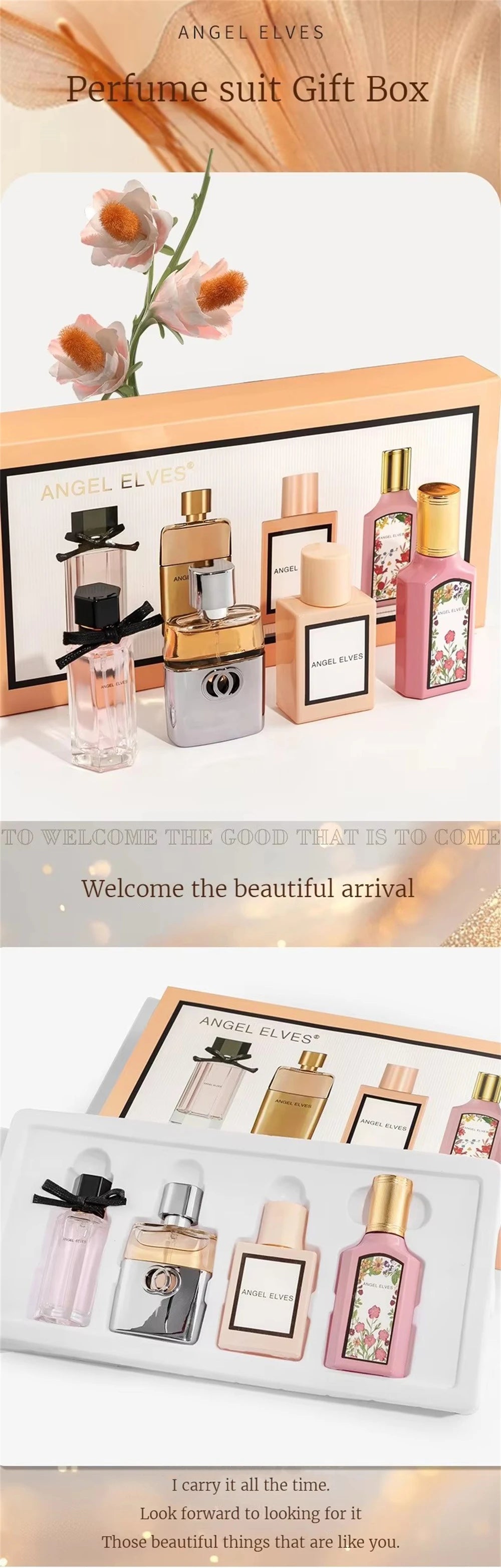 Original High Grade Perfume Women 향수 Floral Scent Spray Feminino Perfumes De Mujer 120ml духи женские стойкие Gift Box 4Pcs Set