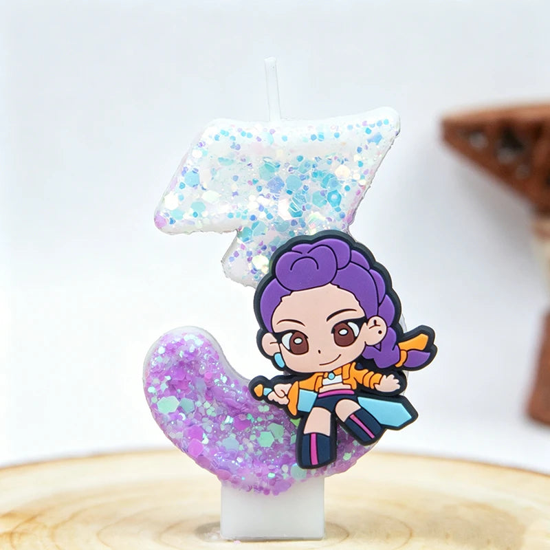 Creative Birthday Cake Cartoon Characters Holiday Decorations Cake Party Digital Candles