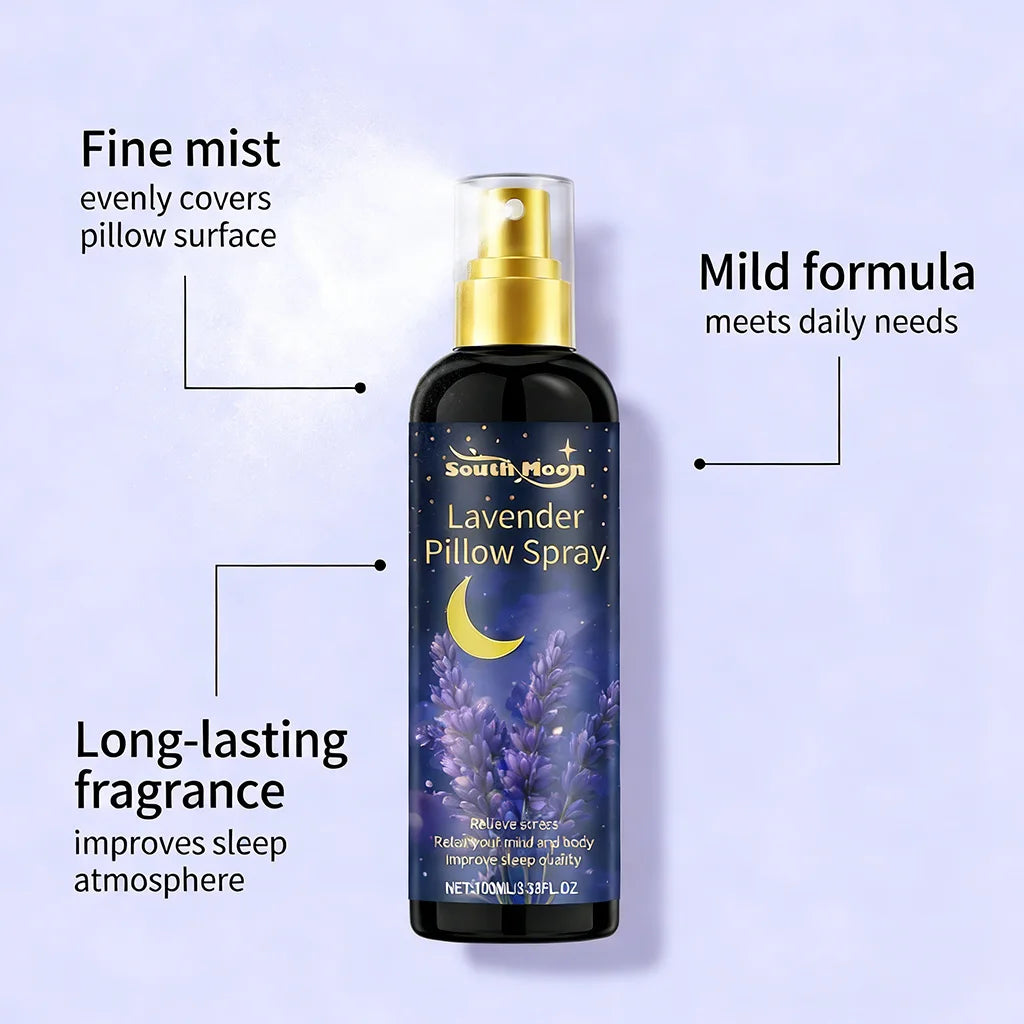 Sleep Spray Lavender for Pillows Relieve Anxiety Fall Asleep Improve Sleep Quality Natural Aromatherapy Body Relaxation Spray