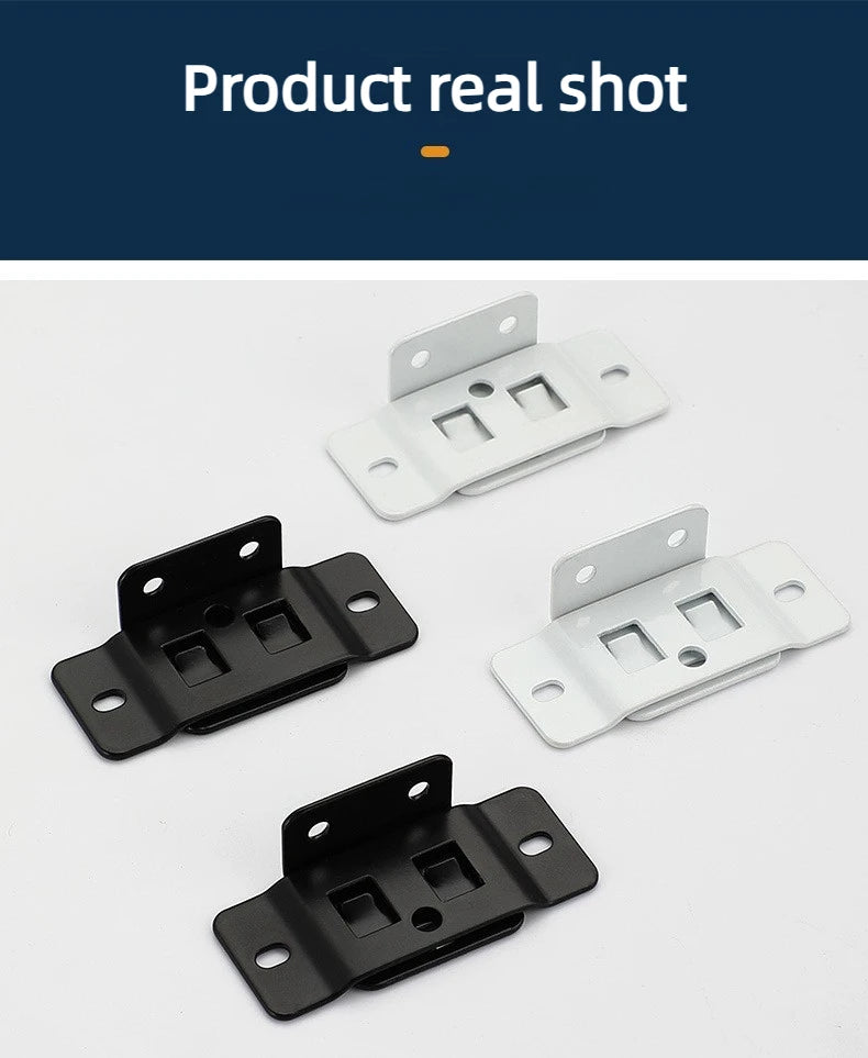 4 Pair Metal Fixing Buckle Two in One Insert Furniture Laminate L Shaped 90 Degree Connector Bracket Hardware Easy Install Home