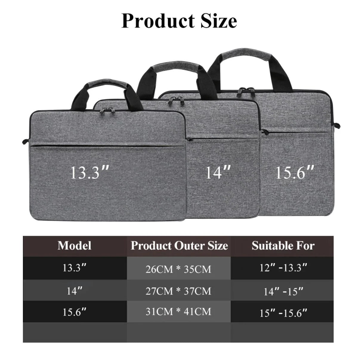 Laptop Bags Carrying Case for 13-15 inch Laptop and Tablet Shoulder Strap Durable Water-Repellent Fabric Business Casual School